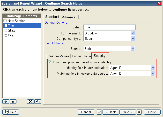 Table Lookup Filtered by RLS example