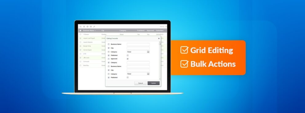 Caspio Roadmap: Grid Editing, Bulk Actions, and More
