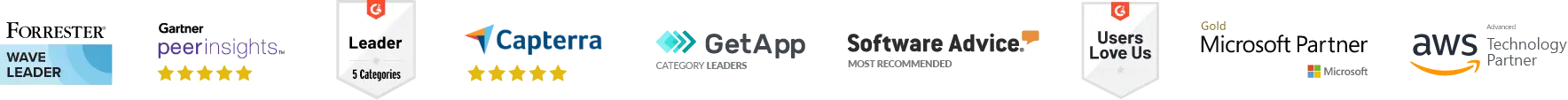 Caspio social proof strip