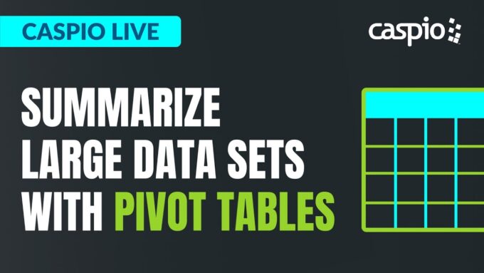 Caspio Live: Summarize Large Data Sets With Pivot Tables