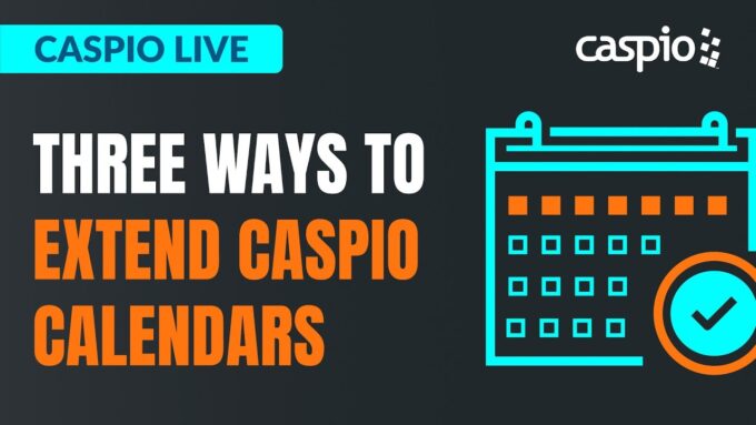 Caspio Live: Three Ways To Extend Caspio Calendars