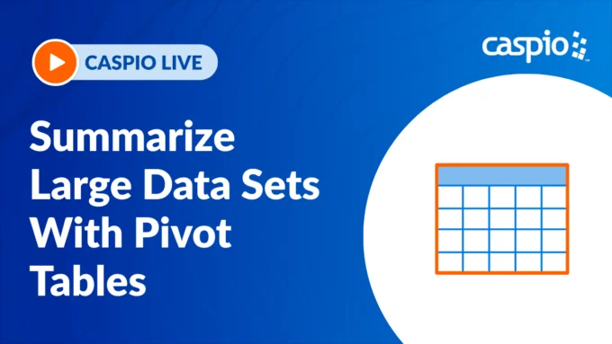 Caspio Live: Summarize Large Data Sets With Pivot Tables