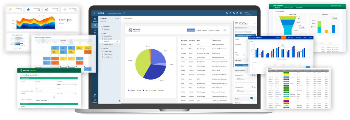 Interactive dashboards and reports displayed on a laptop for real-time business insights