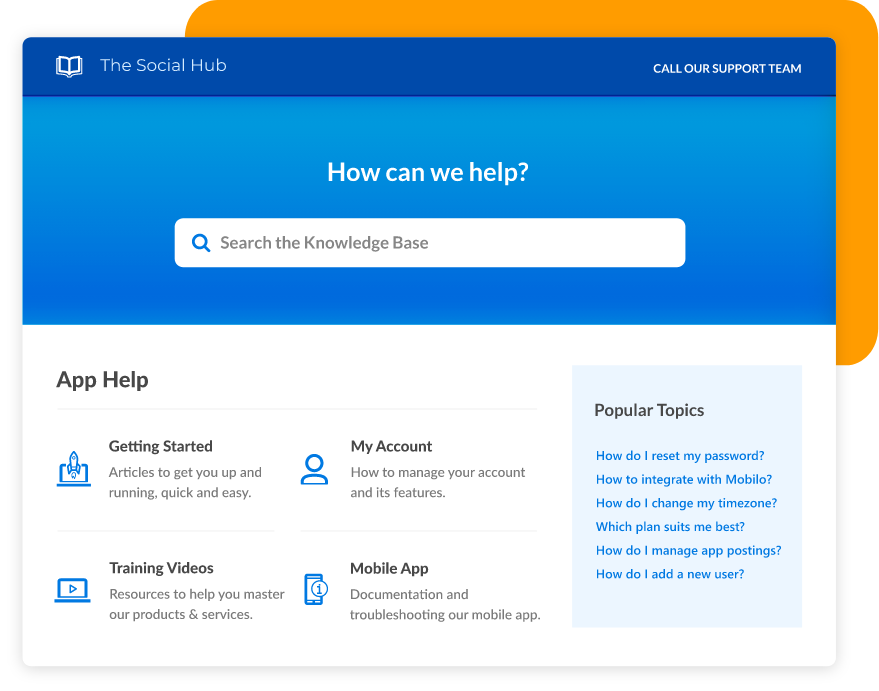 Customer support center