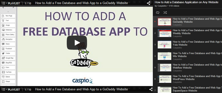 godaddy database app
