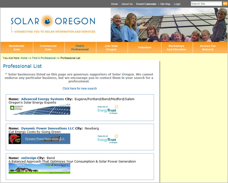 Solar Energy Cloud Apps - Solar Oregon